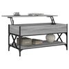 vidaXL Coffee Table Grey Sonoma 100x50x50 cm Engineered Wood and Metal