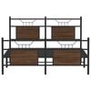vidaXL Bed Frame without Mattress Brown Oak 140x190 cm Engineered Wood