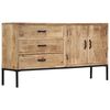 vidaXL Sideboard 140x35x75 cm Solid Mango Wood
