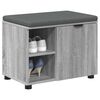 vidaXL Hall Bench with Cushion with Shelf Grey Sonoma 60 x 38 x 46 cm