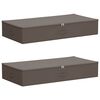 vidaXL Storage Box 2 pcs Non-woven fabric 90 x 48 x 15 cm 64.8 L Grey