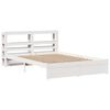 vidaXL Bed Frame with Headboard without Mattress White 150x200 cm King Size