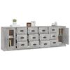 vidaXL Sideboards 3 pcs Concrete Grey Engineered Wood