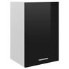 vidaXL Hanging Cabinet Lyon High Gloss Black 39.5x31x60 cm Engineered Wood