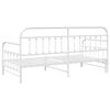 vidaXL Daybed Frame with Headboard White 100 x 190 cm Steel