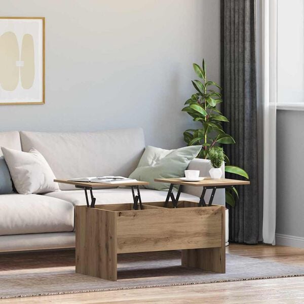 vidaXL Coffee Table Artisan Oak 102 x 50.5 x 46.5 cm Engineered Wood