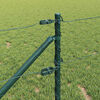 vidaXL Fence with Posts Green 0.6 x 100 m PVC-coated steel