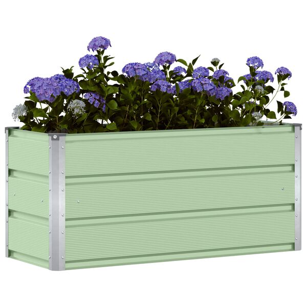 vidaXL Planter Green 100 x 40 x 45 cm Steel