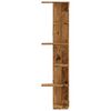vidaXL Wall Corner Shelf Old Wood 36.5x36.5x140 cm Engineered Wood