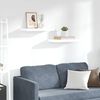 vidaXL Floating Wall Shelves 2 pcs High Gloss White 50x23x3.8 cm MDF