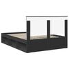 vidaXL Bed Frame with Headboard Black 140 x 200 cm Solid Pine Wood