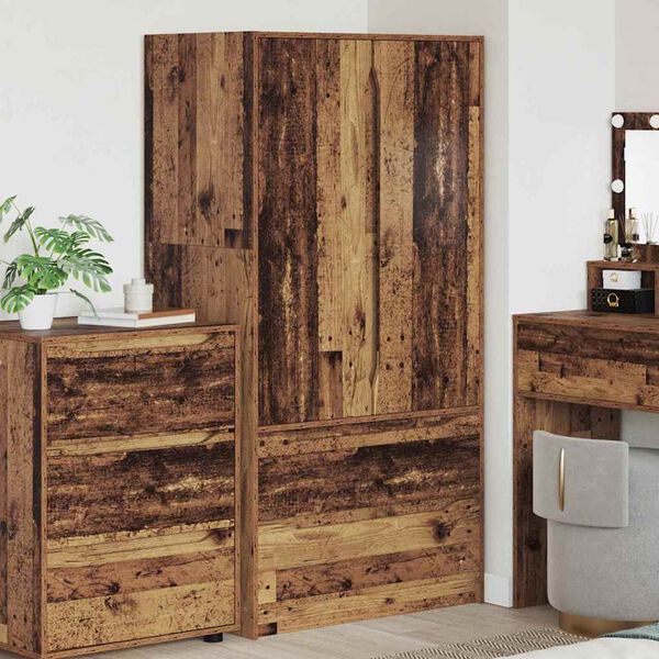 vidaXL Bathroom Cabinet Old Wood 79.5 x 49 x 156 cm Engineered Wood