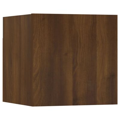 vidaXL Wall-mounted TV Cabinets 8 pcs Brown Oak 30.5x30x30 cm