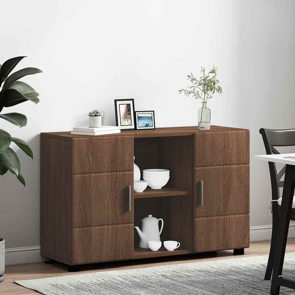 vidaXL Sideboard Brown Oak 88.5 x 30.5 x 55.5 cm Engineered Wood