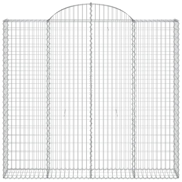 vidaXL Arched Gabion Baskets 30 pcs 200x50x180/200 cm Galvanised Iron