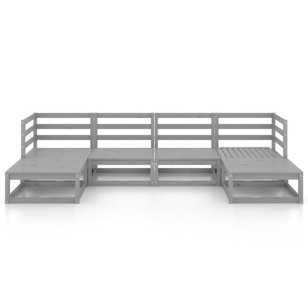 vidaXL 6 Piece Garden Lounge Set Solid Wood Pine