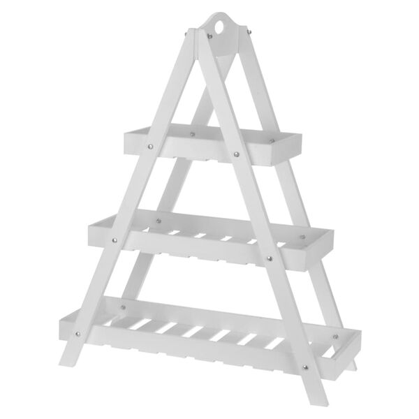 ProGarden Triangular Etagere 3 Layers MDF White