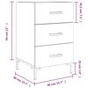 vidaXL Bedside Cabinet Grey Sonoma 40x40x66 cm Engineered Wood