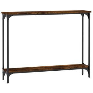 vidaXL Console Table Smoked Oak 100x22,5x75 cm Engineered Wood