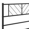vidaXL Metal Bed Frame without Mattress with Footboard Black 180x200cm
