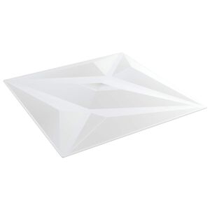 vidaXL Wall Panels 12 pcs 50 x 50 cm White Star XPS Foam