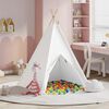 vidaXL Teepee Tent White 120 x 120 x 150 cm Fabric and Plastic
