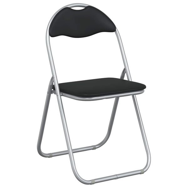 vidaXL Folding Chair 2 pcs Black and Grey 48 x 43.5 x 81 cm