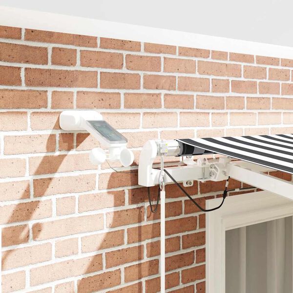 vidaXL Automatic Retractable Awning with LED Anthracite&White 300x250 cm