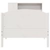 vidaXL Bookcase Bed without Mattress White 75x190cm Small Single Solid Wood Pine