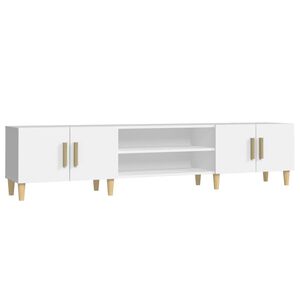 vidaXL TV Cabinet White 180x31.5x40 cm Engineered Wood