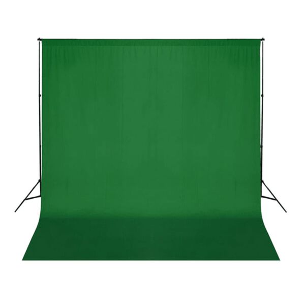 vidaXL Backdrop Cotton without Stand Green 300x300 cm Chroma Key