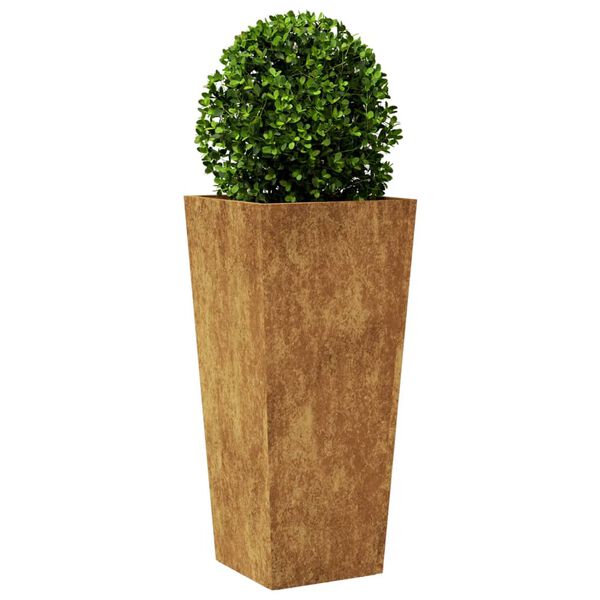 vidaXL Garden Planter 35x35x75 cm Weathering Steel