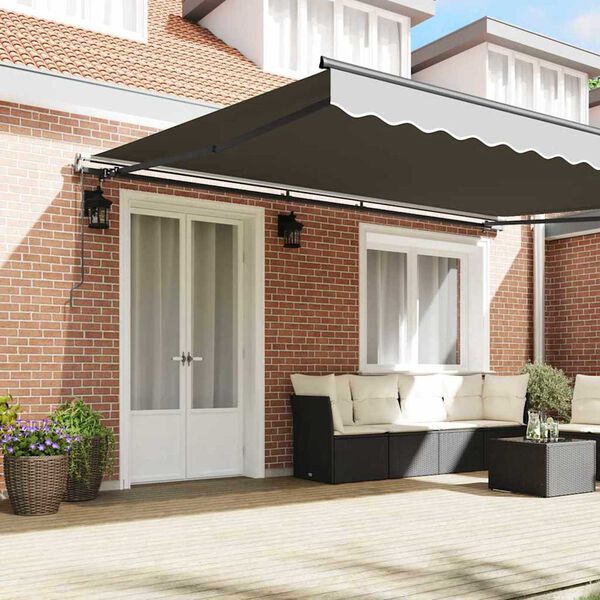 vidaXL Awning Frame Anthracite 500 x 300 cm Aluminium