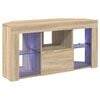 vidaXL Corner LED TV Cabinet 100 x 40 x 50 cm Sonoma Oak