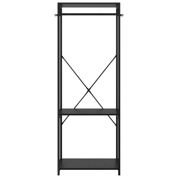 vidaXL Wardrobe Black 60x40x167 cm Metal and Engineered Wood