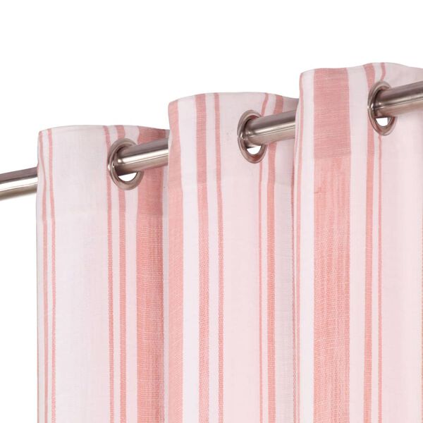 vidaXL Curtains with Metal Rings 2 pcs Cotton 140x225 cm Pink Stripe