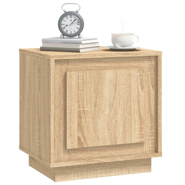 vidaXL Bedside Cabinet Sonoma Oak 44x35x45 cm Engineered Wood