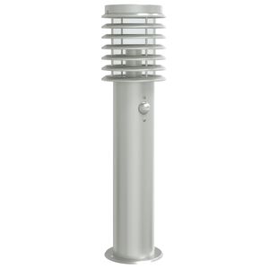 vidaXL Outdoor Floor Lamp with Sensor Silver 60 cm Stainless Steel