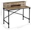 vidaXL Writing Desk Solid Mango Wood and Steel 110x50x96 cm