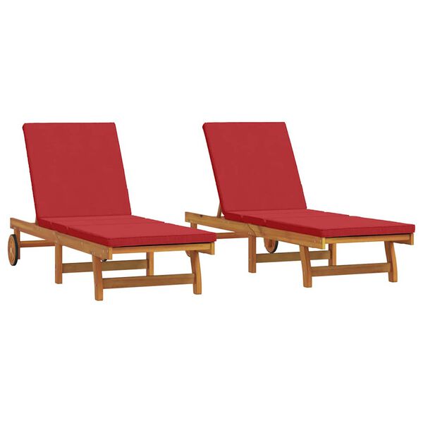 vidaXL Sun Lounger 3 pcs Brown 40 x 40 x 40cm Solid Acacia wood