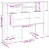 vidaXL Headboard Cabinet Old Wood 140x19x103.5 cm