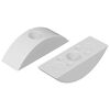 vidaXL Half-moon Washer 2 pcs White M6 PP