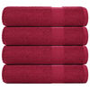 vidaXL Shower Towels "FROGN" 4 pcs Bordeaux 70x140 cm 360 gsm