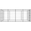 vidaXL Outdoor Dog Kennel Steel 14.52 m²