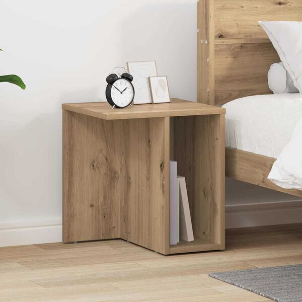 vidaXL End Table Artisan Oak 37 x 32 x 40 cm Engineered Wood