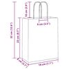 vidaXL Paper Bags 250 pcs with Handles Green 18x8x22 cm