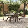 vidaXL Garden Dining Set 5 pcs Bronze Aluminium