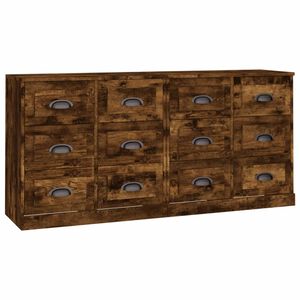 vidaXL Sideboards 2 pcs Smoked Oak Engineered Wood