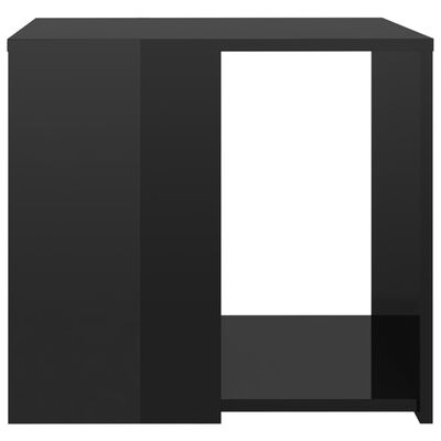 vidaXL Side Table High Gloss Black 50x50x45 cm Engineered Wood
