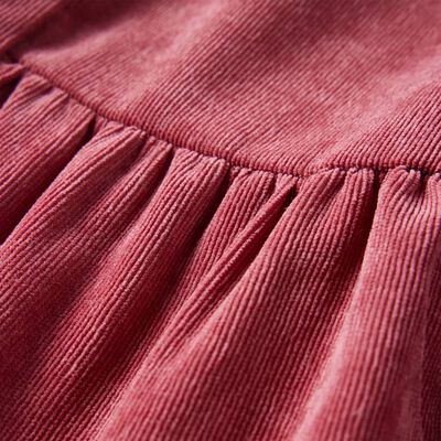 Kids' Dress with Long Sleeves Corduroy Old Pink 92